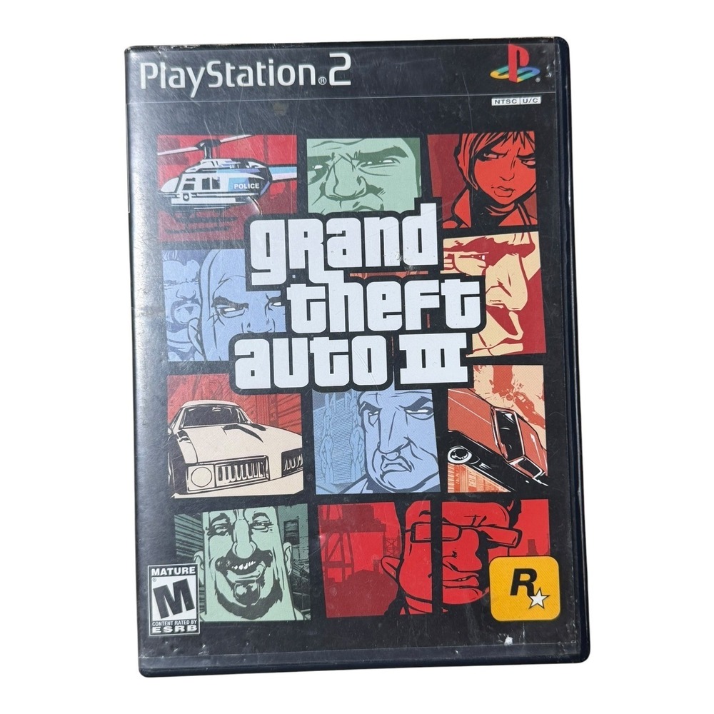 Grand Theft Auto III Sony Playstation 2 2001 Rockstar Games GTA 3 Black Label